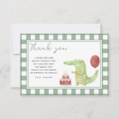 Crocodile verjaardagsfeestje bedankt (Voorkant)