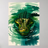 Crocodile Watch – Predator in het moeras Poster (Voorkant)