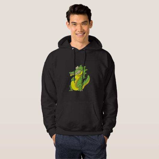 Crocodile With Braces Hoodie (Voorkant volledig)