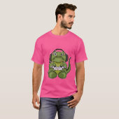 Crocodile With Gaming Controller I Funny Gaming I T-shirt (Voorkant volledig)