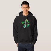 Crocodile with skateboard skateboarding skater boy hoodie (Voorkant volledig)