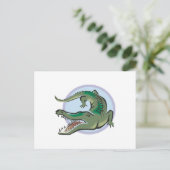 Crocodille/Alligator Cirkelontwerp Briefkaart (Staand voorkant)
