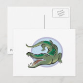 Crocodille/Alligator Cirkelontwerp Briefkaart (Voorkant / Achterkant)