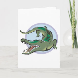 Crocodille/Alligator Cirkelontwerp Kaart