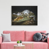 Crocodille Doekprint  Canvas Afdruk (Insitu (Woonkamer))