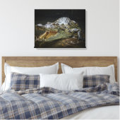 Crocodille Doekprint  Canvas Afdruk (Insitu (Slaapkamer))