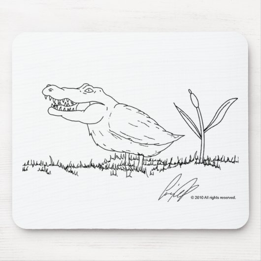 Crocoduck mousepad muismat (Voorkant)