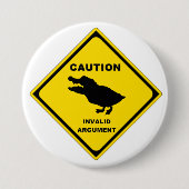 Crocoduck Ronde Button 7,6 Cm (Voorkant)