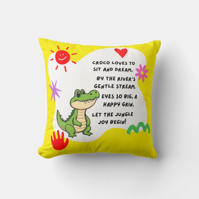 - Croco's Dream Stream Kussen (Voorkant)