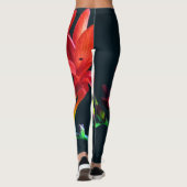 Crocosomia Lucifer Montbretia Floral Leggings (Achterkant)