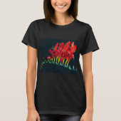 Crocosomia Lucifer Montbretia Floral T-shirt (Voorkant)