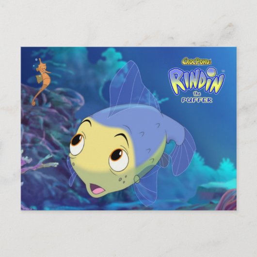 CrocPond's RINDIN het Puffer-Briefkaart Briefkaart (Voorkant)