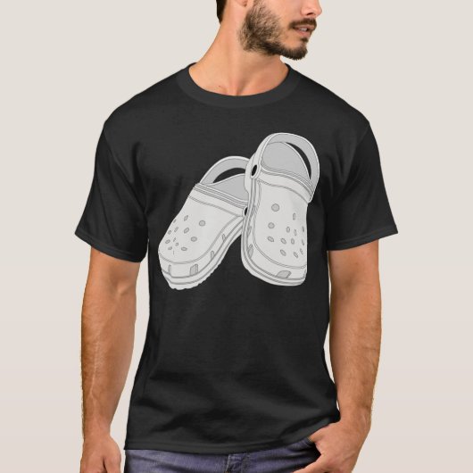 Crocs Clog White Shoe Classic T-Shirt (Voorkant)