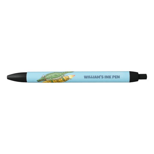 Croc's Gouden Raket Zwarte Inkt Pen (Voorkant)
