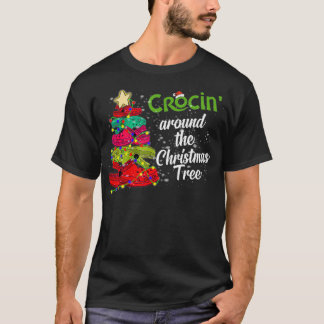 Crocs kerstboomkroon rond Kerstmis T T-shirt