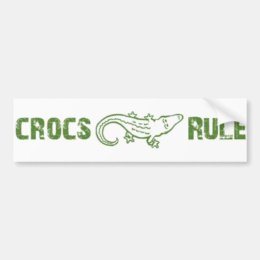 Crocs Regeren Bumpersticker (Voorkant)