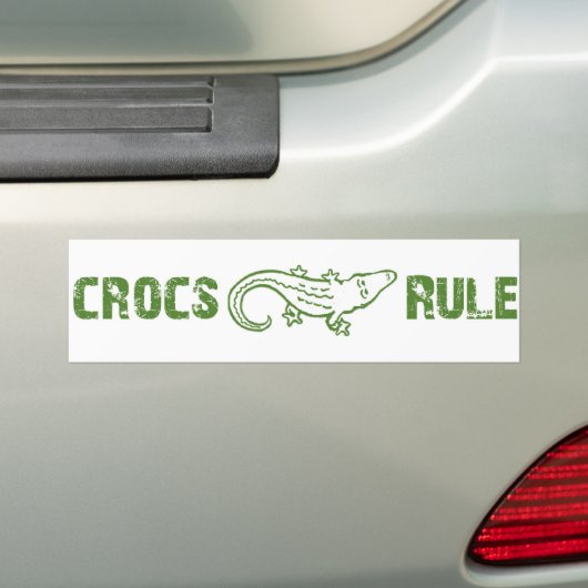 Crocs Rule Bumpersticker (Op auto)