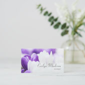 Crocus Background Visitekaartje (Staand voorkant)