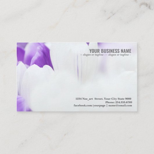 Crocus Background Visitekaartje (Achterkant)