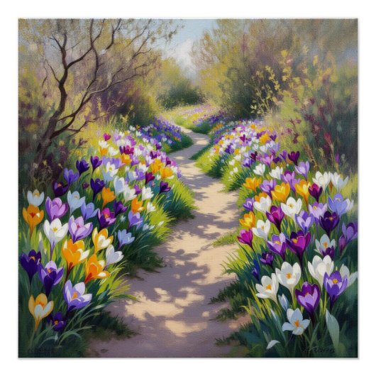 Crocus Bloem Perfect Poster (Voorkant)