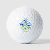 Crocus Bloemen Met Tekst Golfballen (Voorkant)