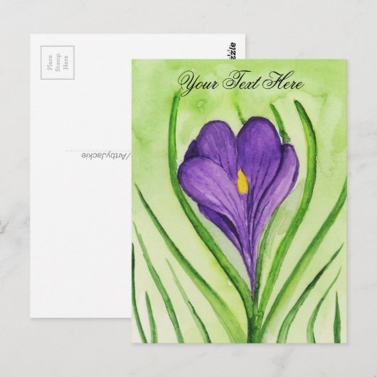 Crocus Briefkaart (Voorkant / Achterkant)