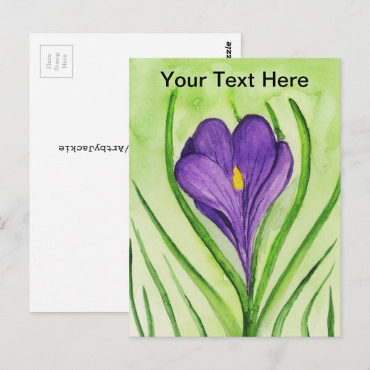 Crocus Briefkaart (Voorkant / Achterkant)