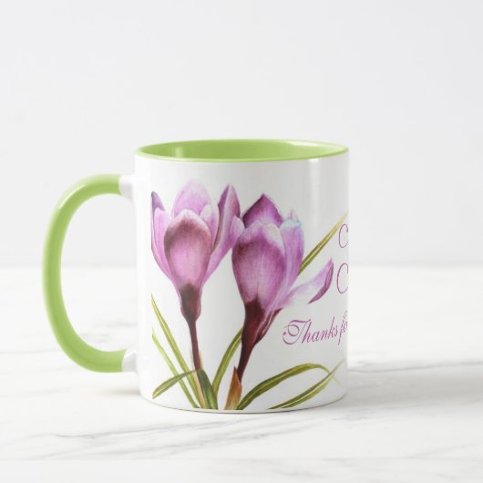 Crocus fine art Amazing Aunty paarse green mok (Links)