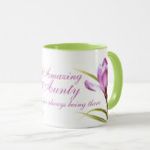 Crocus fine art Amazing Aunty paarse green mok (Voorkant rechts)