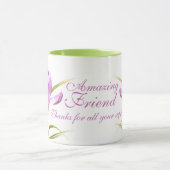 Crocus fine art "Amazing Vriend" paarse groene mok (Midden)