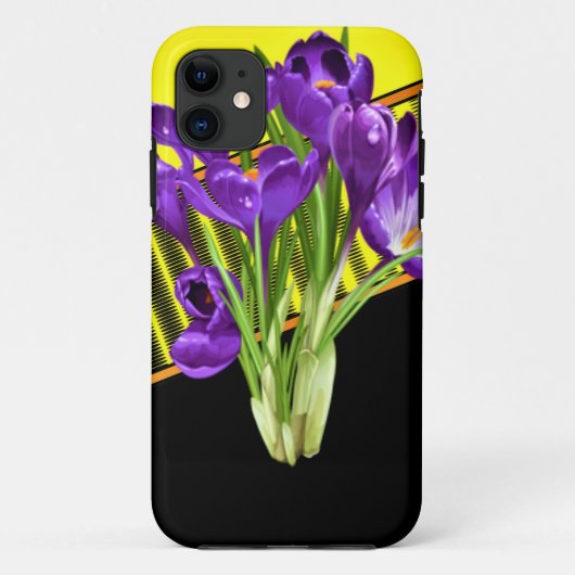 Crocus Floral/Geometrisch ontwerp Case-Mate iPhone Case (Achterkant)