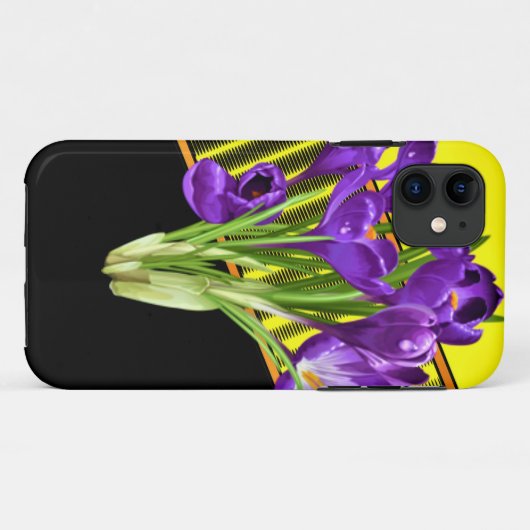 Crocus Floral/Geometrisch ontwerp Case-Mate iPhone Case (Achterkant (horizontaal))