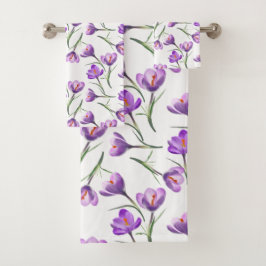 Crocus Flower Bad Handdoek