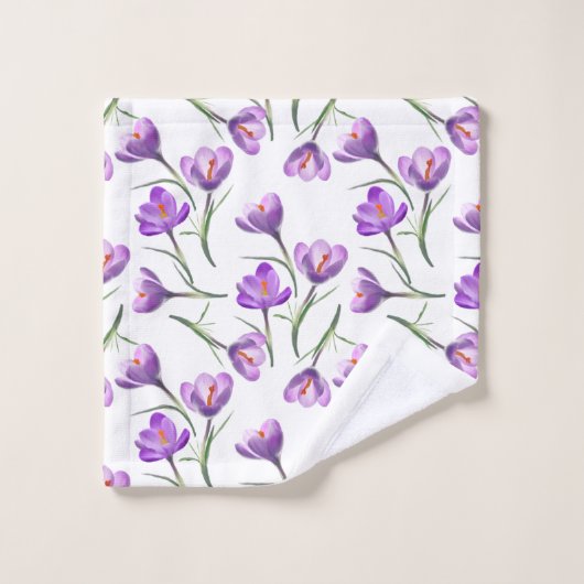 Crocus Flower Bad Handdoek (Wasdoekje)