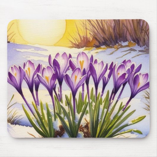 Crocus Flower Muismat (Voorkant)