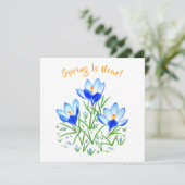 Crocus Flower on White Flat Card (Staand voorkant)