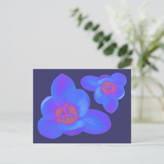 Crocus Flowers Hot en Cold Briefkaart (Staand voorkant)