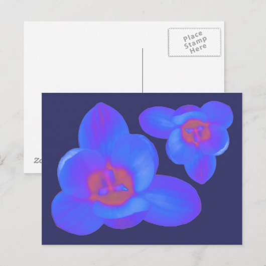 Crocus Flowers Hot en Cold Briefkaart (Voorkant / Achterkant)