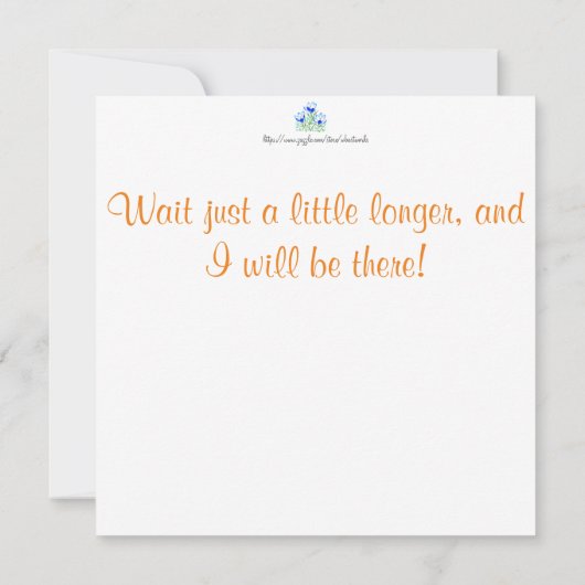 Crocus Flowers op White Flat Card (Achterkant)