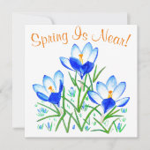 Crocus Flowers op White Flat Card (Voorkant)