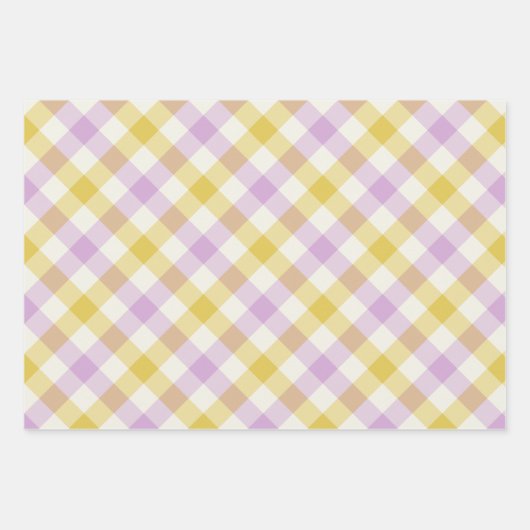Crocus Gingham Inpakpapier Vel (Voorkant)
