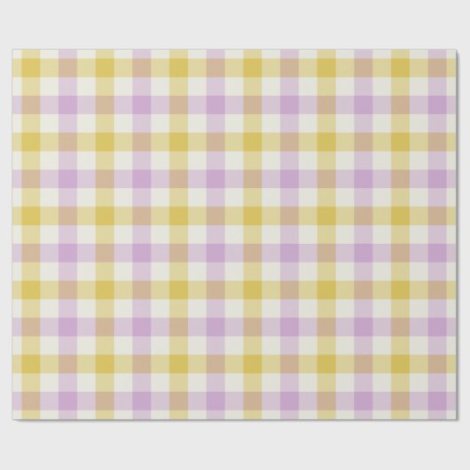 Crocus Gingham - Wrapping Paper Cadeaupapier (Vlak)