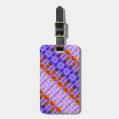 Crocus Ikat 8 sangria Bagagelabel (Voorkant verticaal)