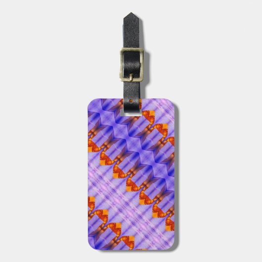 Crocus Ikat 8 sangria Bagagelabel (Voorkant verticaal)