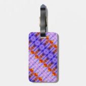 Crocus Ikat 8 sangria Bagagelabel (Achterkant verticaal)