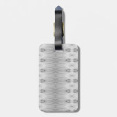 Crocus Ikat Pouf Monotone Bagagelabel (Achterkant verticaal)