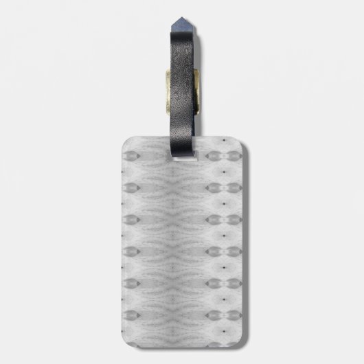 Crocus Ikat Pouf Monotone Bagagelabel (Achterkant verticaal)