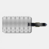 Crocus Ikat Pouf Monotone Bagagelabel (Achterkant horizontaal)