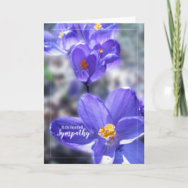 Crocus met hartgevoede sympathie foto kaart