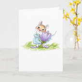 Crocus Mouse Kaart (Gele Bloem)